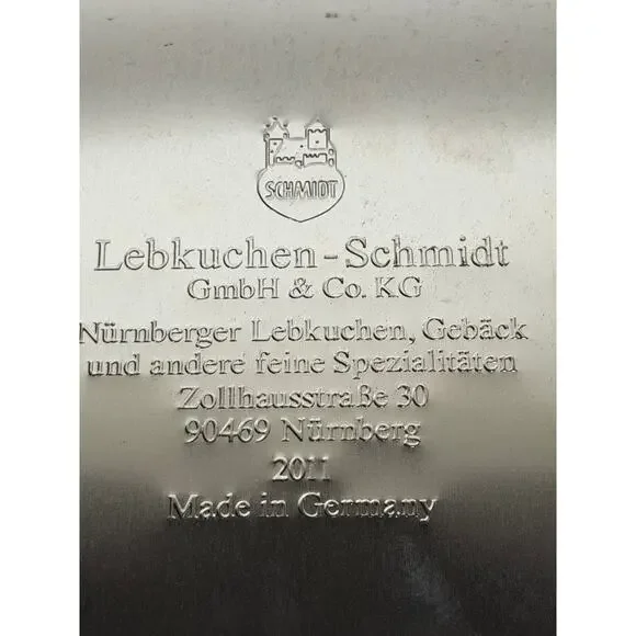 Lebkuchen-Schmidt Tin with Calendar Made In Germany 2011 - Picture 7 of 7